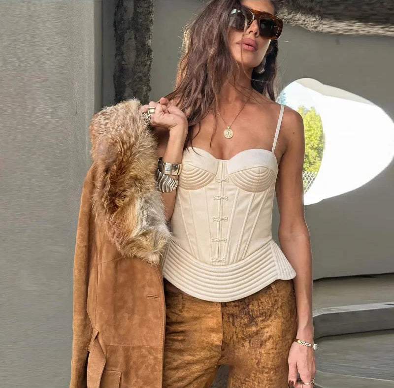 Pointelle Bow Crop