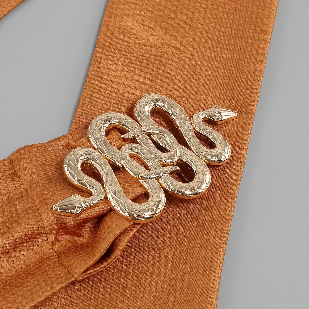 Rust Satin Maxi Dress | Deep V-Neck, Long Sleeve Evening Gown with Slit