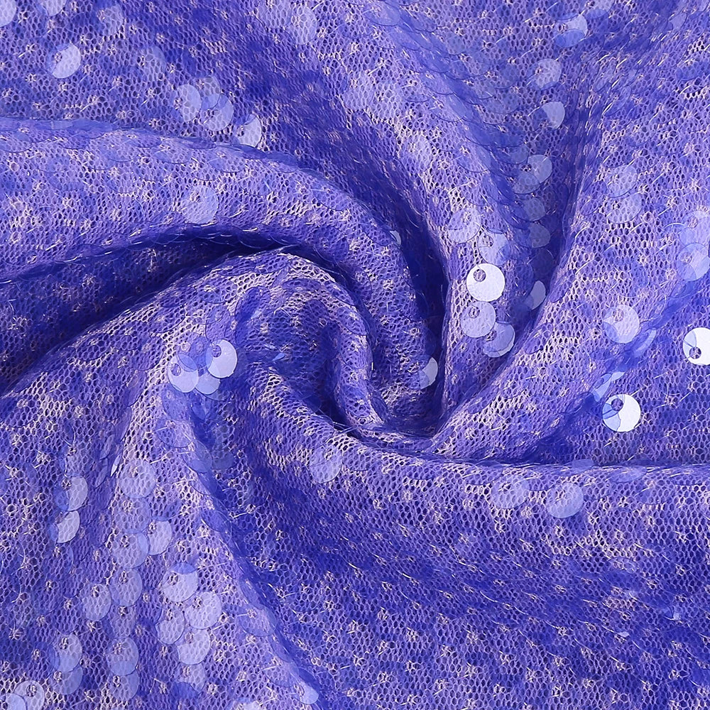 Purple Sequin Lace-Up Back Maxi Dress