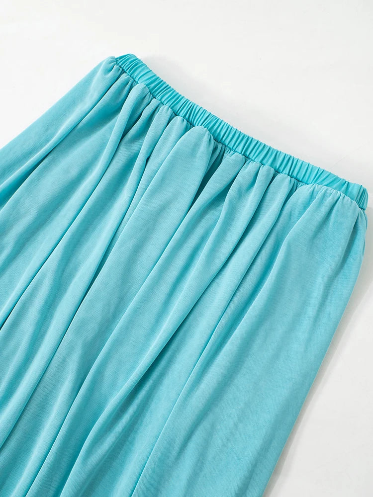 Aqua Draped Mini Dress