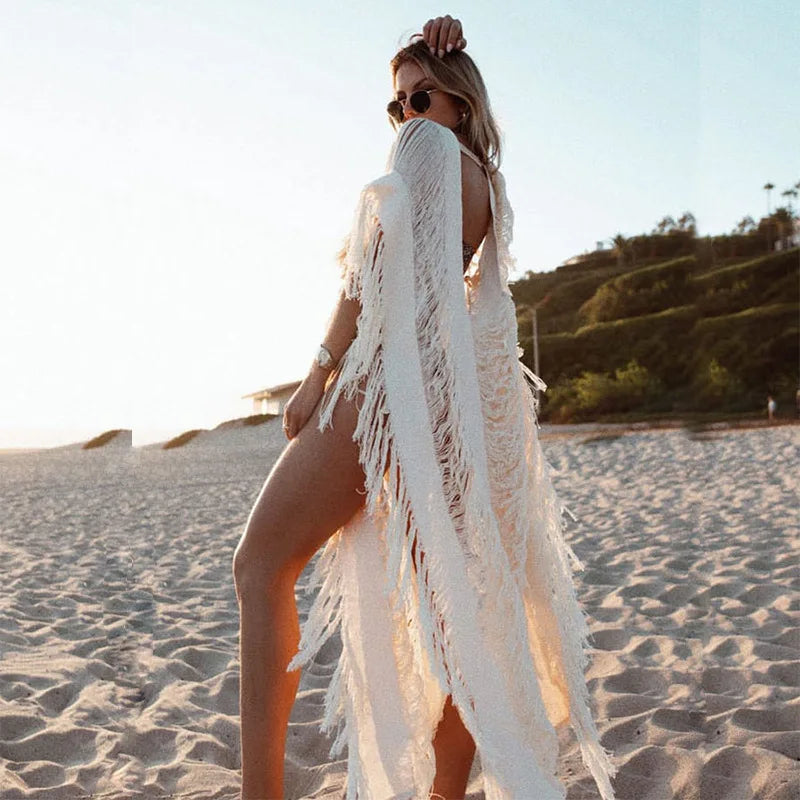 Boho Fringe Beach Cover-Up