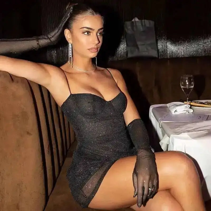 Shimmer Muse Mini Dress
