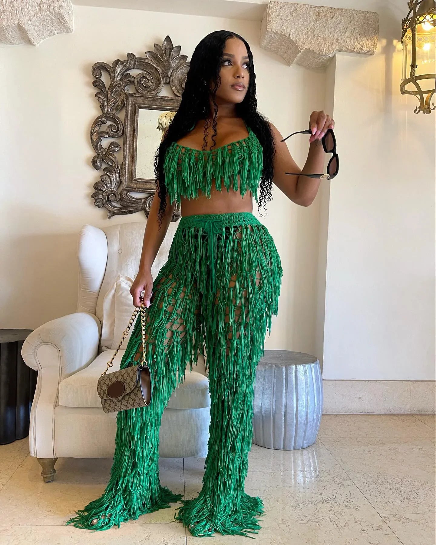 Island Fringe Crochet Two-Piece Set