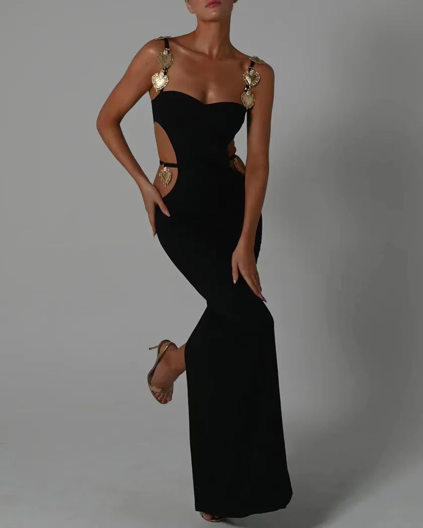 Cut-Out Corset Maxi Dress