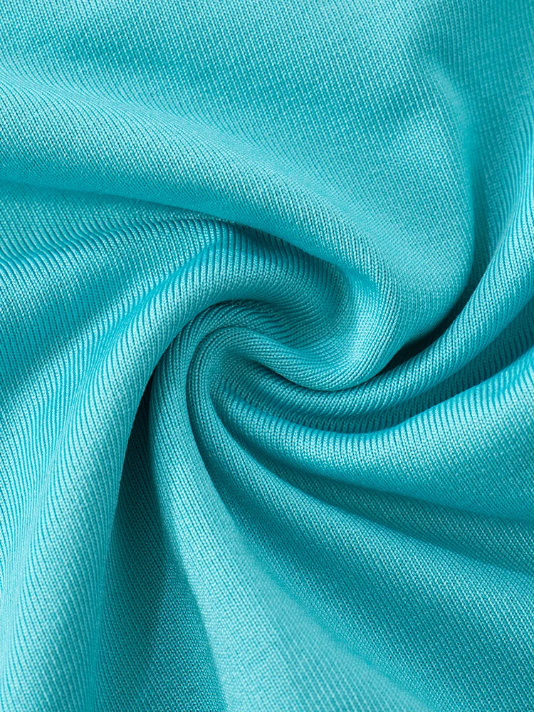 Aqua Draped Mini Dress