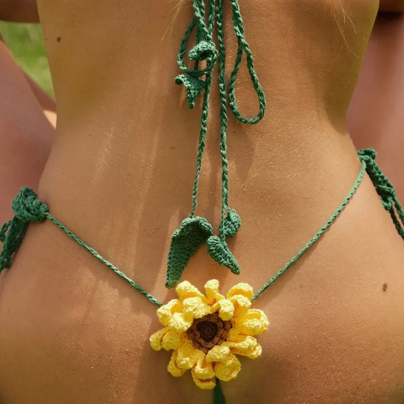 Bloom Muse Crochet Bikini – Floral Statement Set