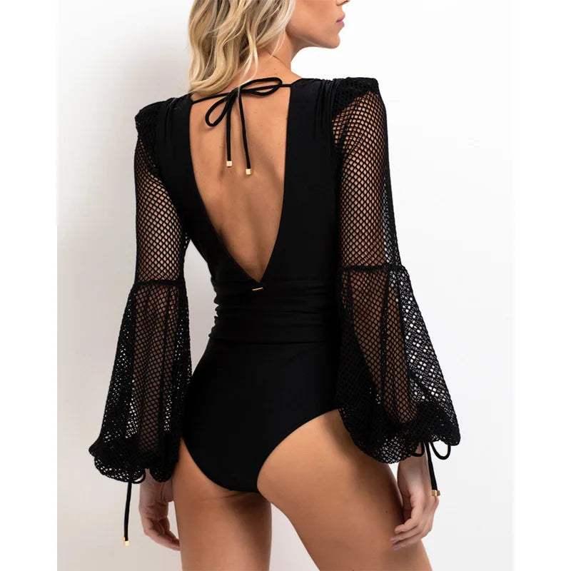 Luxe Lace Sleeve Cut-Out Bodysuit
