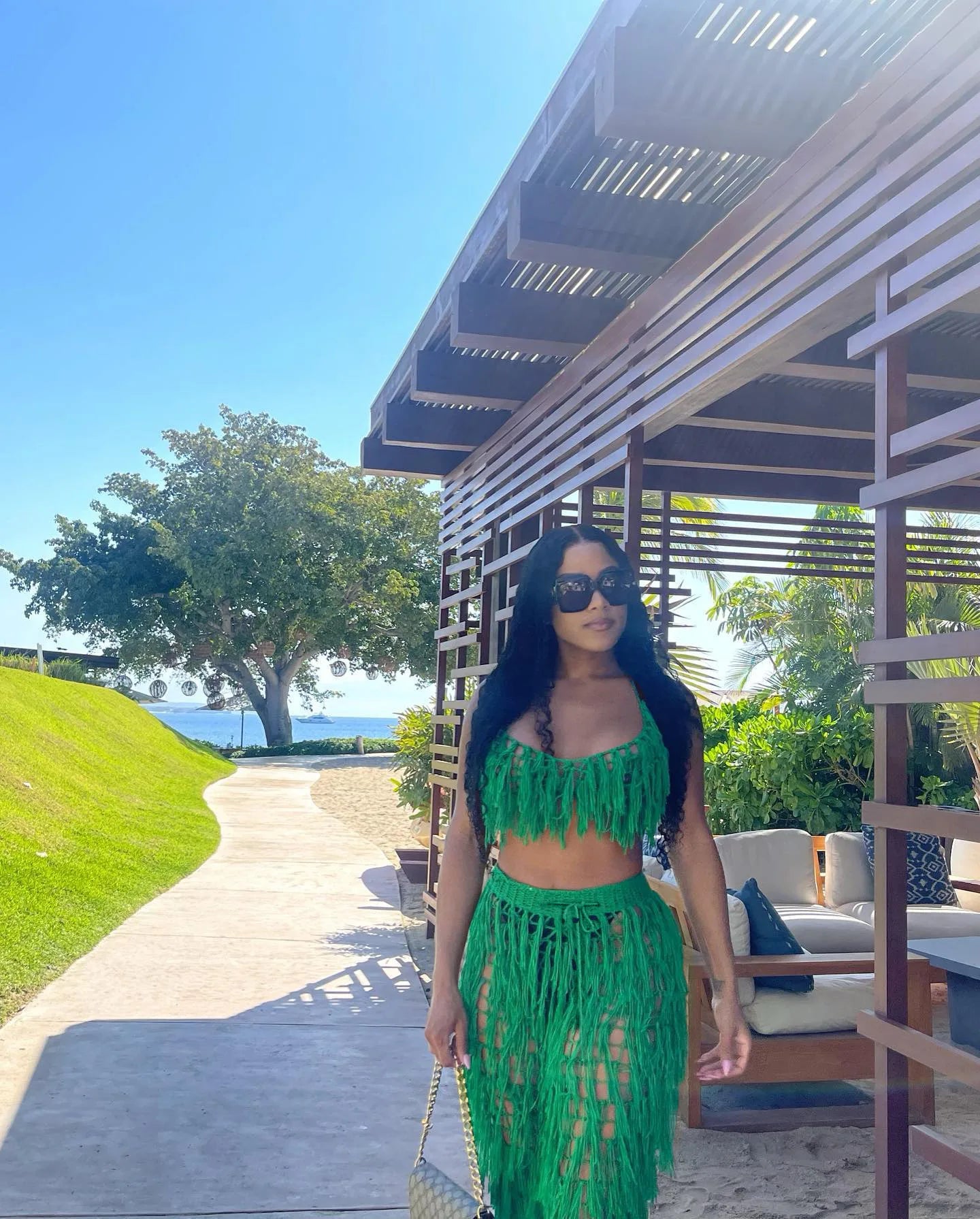 Island Fringe Crochet Two-Piece Set