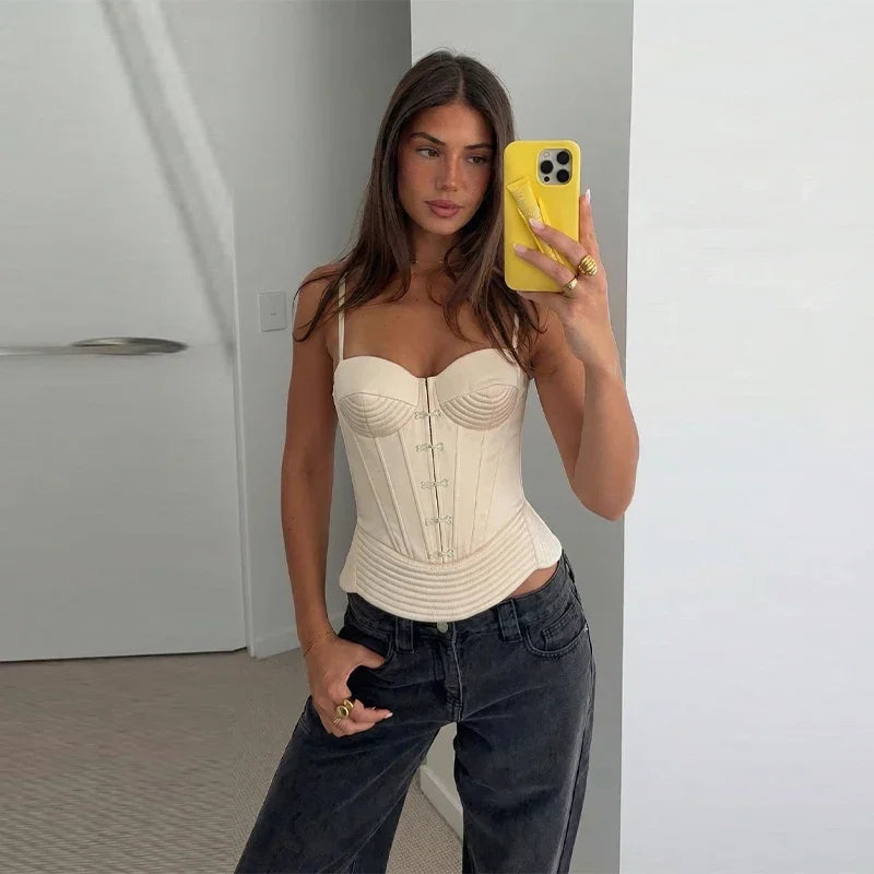 Pointelle Bow Crop