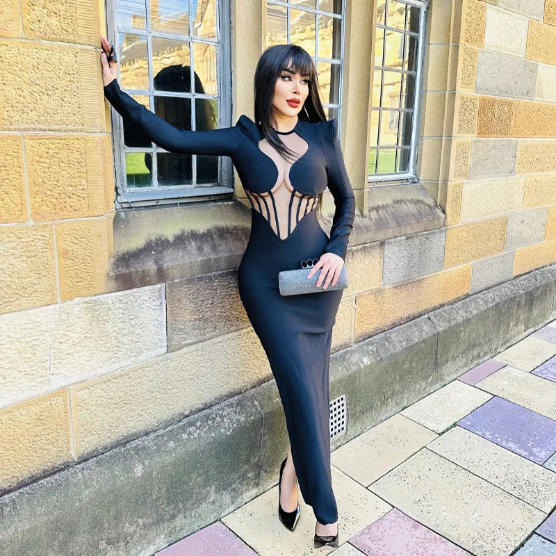 Sculpted Illusion Corset Gown