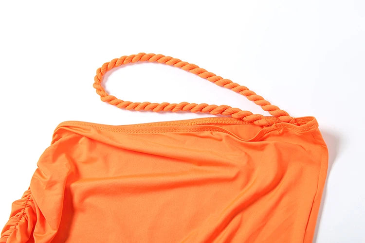 Rope Strap Cut-Out Two-Piece Maxi Dress