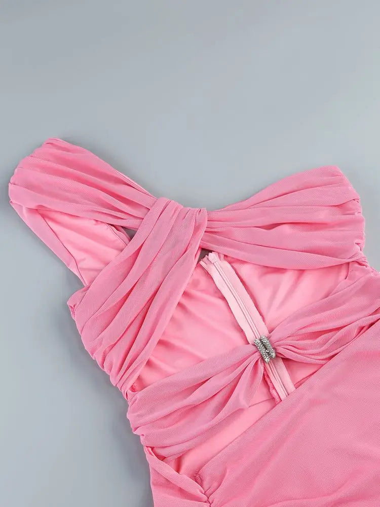 Sunset Cut-Out One-Shoulder Maxi Dress