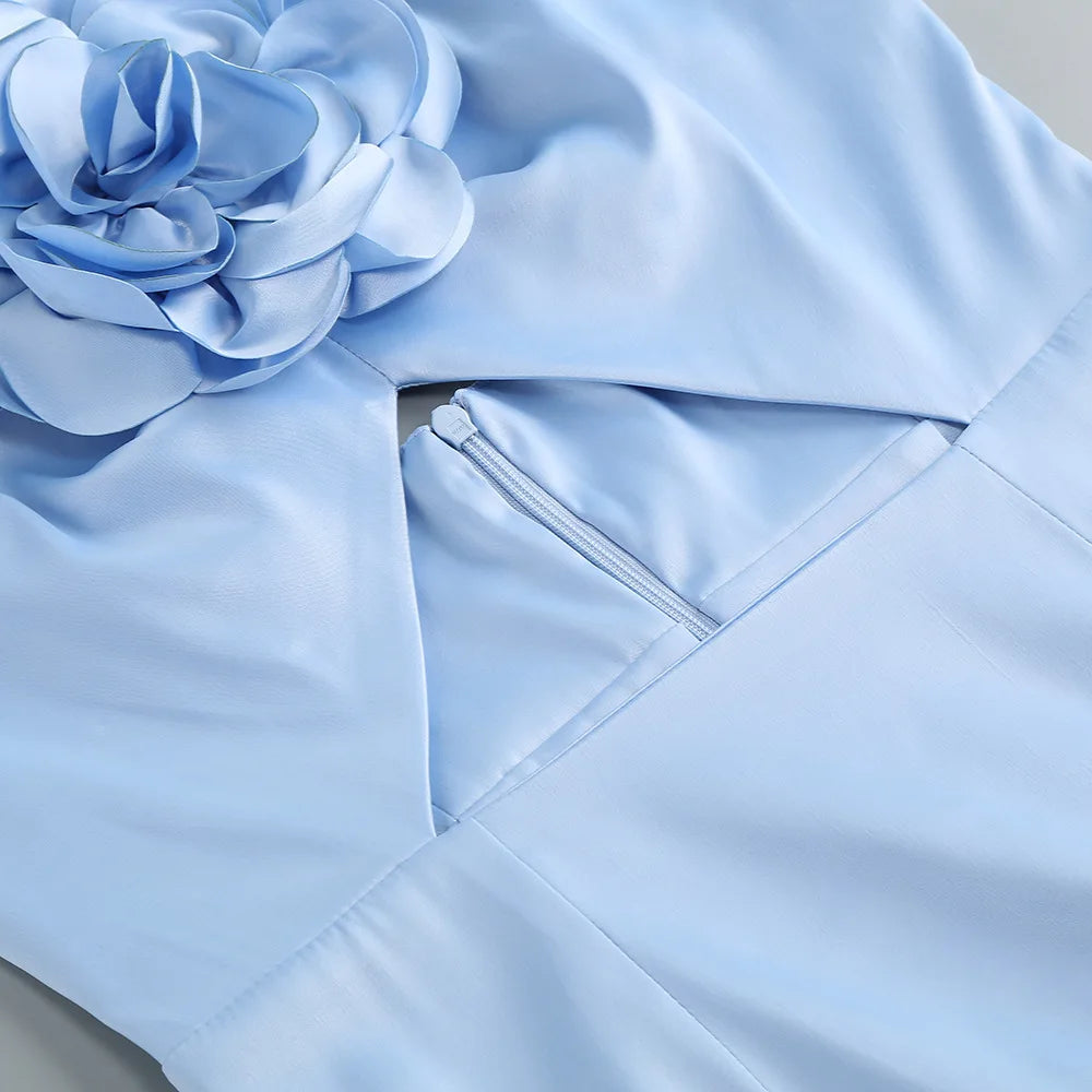 Floral Halter Cut-Out Maxi Dress