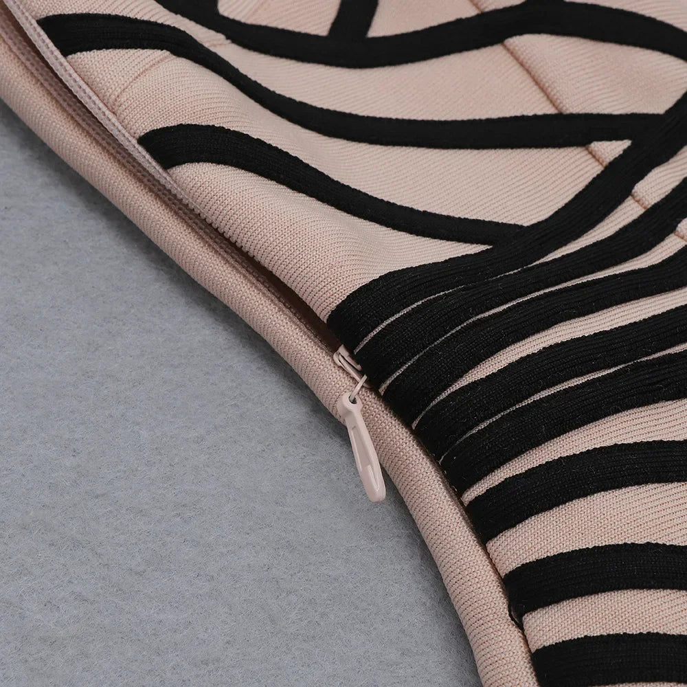 Asymmetric Line Bodycon Midi Dress
