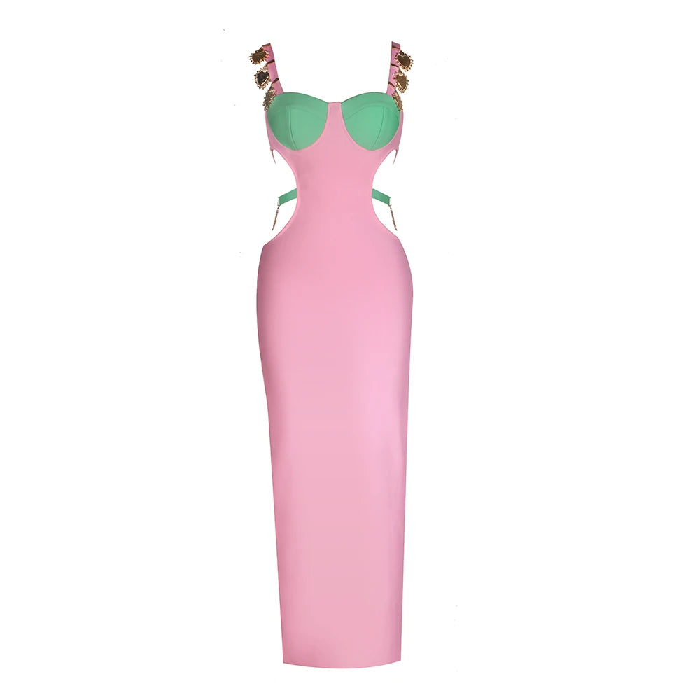 Cut-Out Corset Maxi Dress
