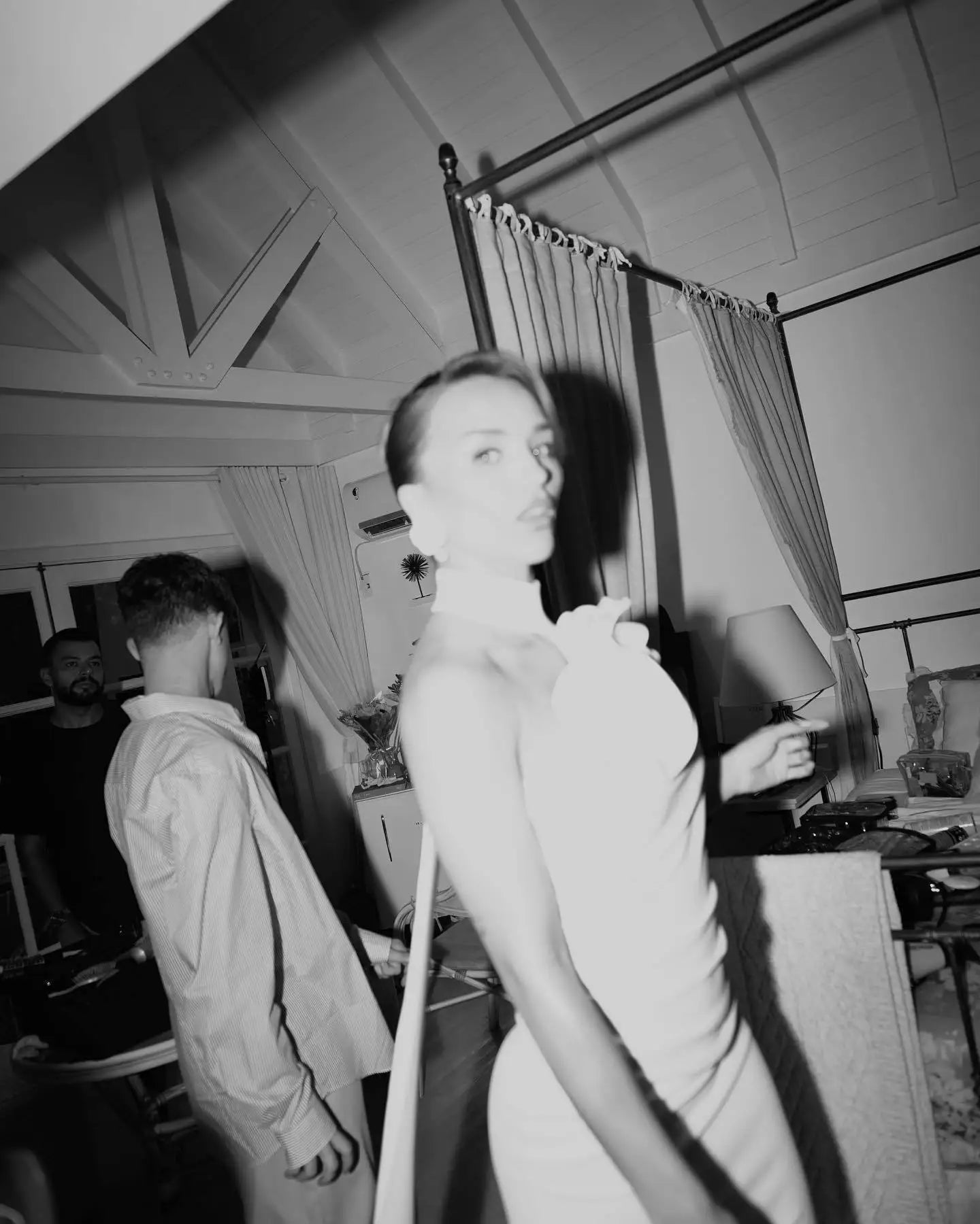 Elegant Rose Halter Maxi Dress