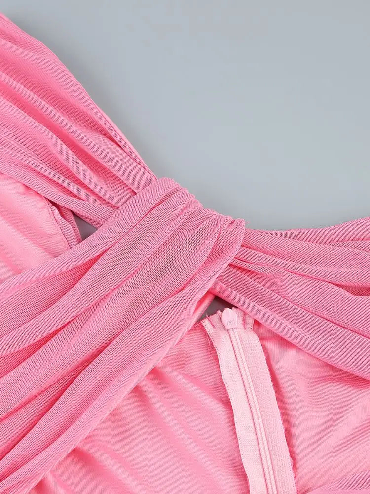Sunset Cut-Out One-Shoulder Maxi Dress