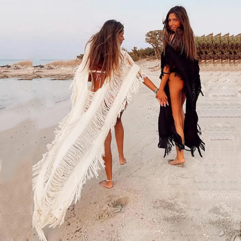 Boho Fringe Beach Cover-Up