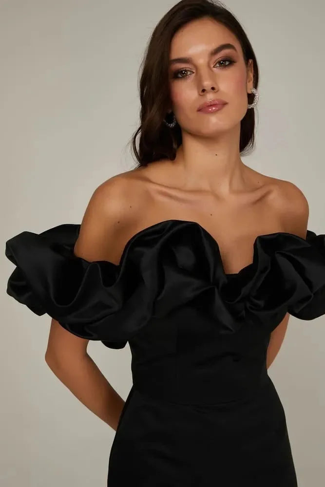 Ruffled Off-Shoulder Mini Dress