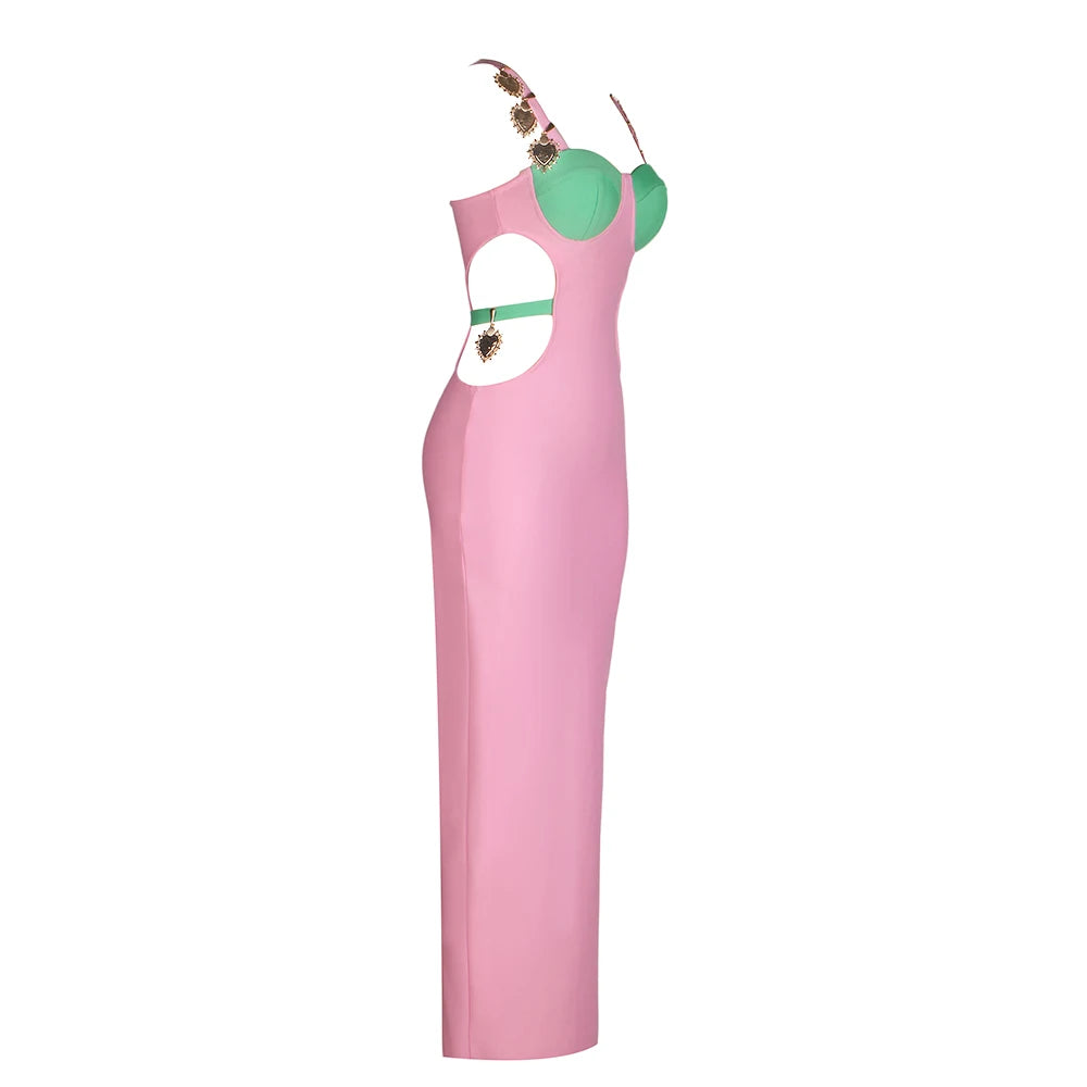 Cut-Out Corset Maxi Dress