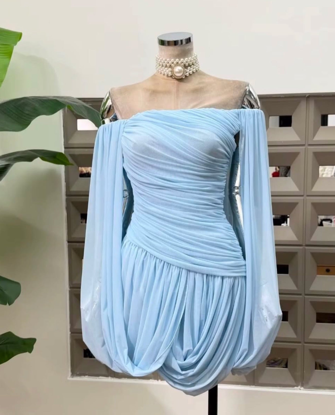 The Celeste Draped Mini Dress