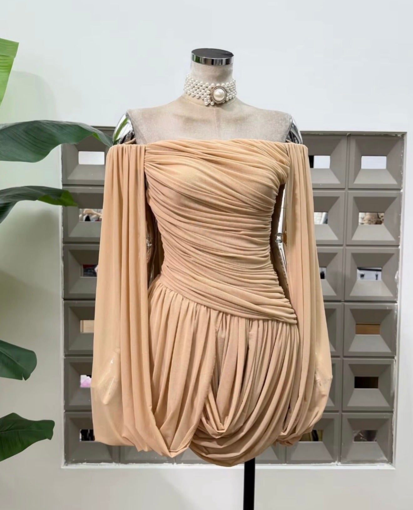 The Celeste Draped Mini Dress