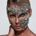 Crystal Embellished Couture Face Accessory | Luxury Statement Piece