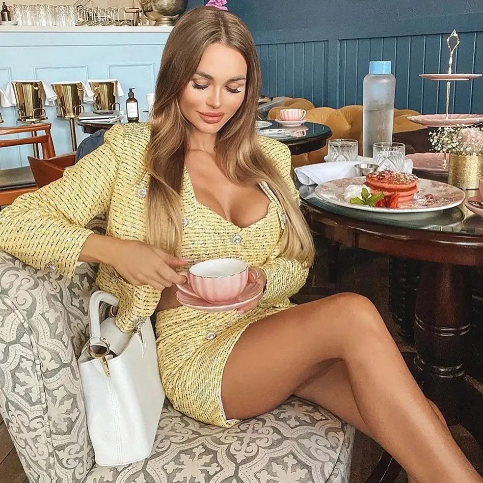 Yellow Tweed 3-Piece Set