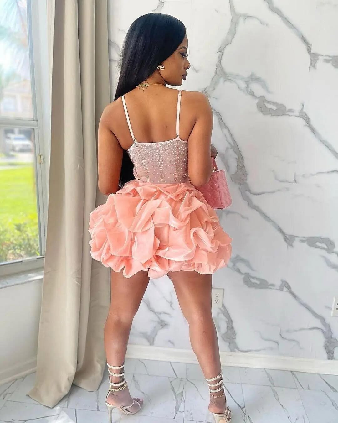 Ruffle Corset Mini Dress