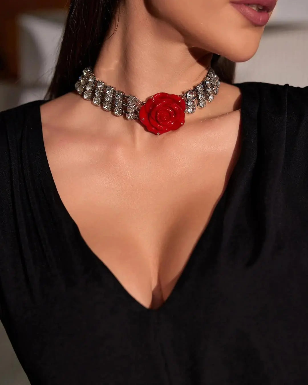 Erosa Crystal Choker Necklace – Elegant Statement Jewelry, Rhinestone Evening Necklace, Gift for Her MYLINE