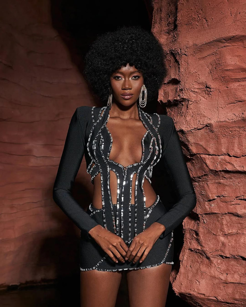 Sexy Long-Sleeve Bodycon Dress for Nightlife & Statement Events