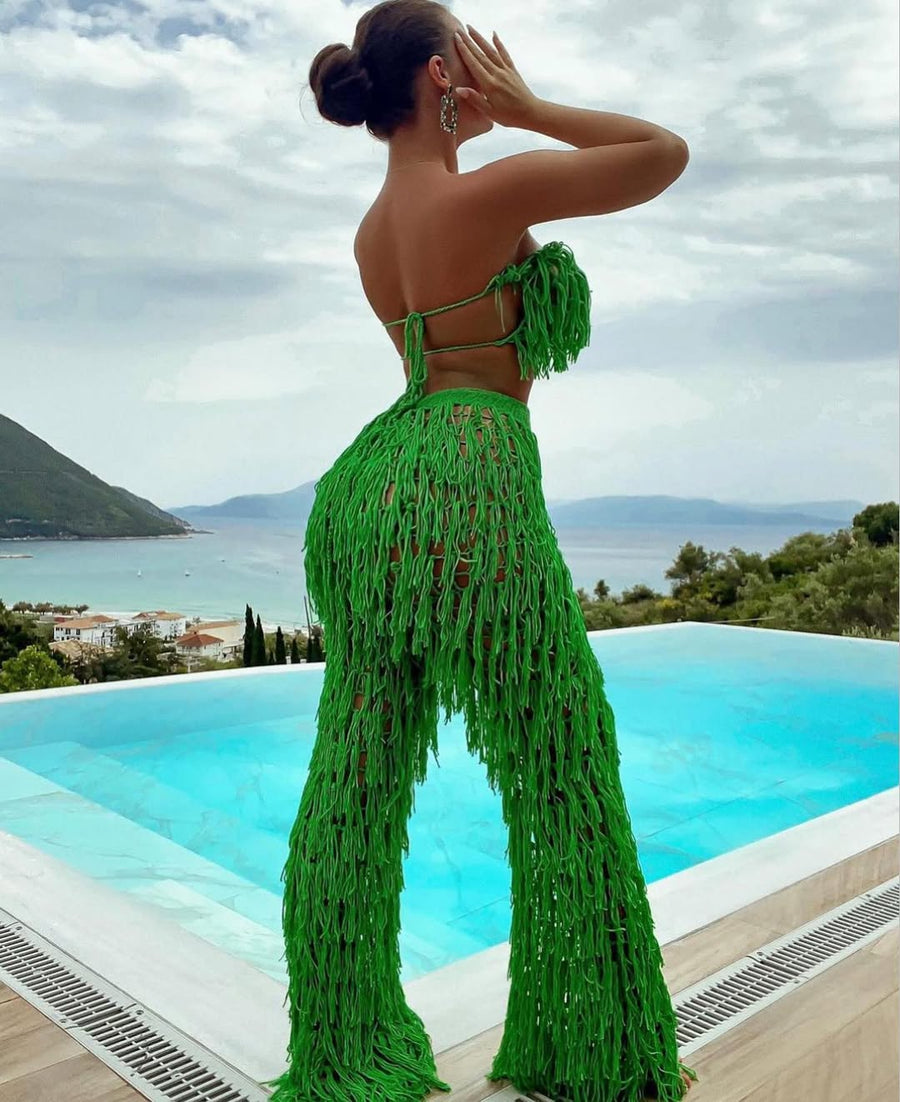 Island Fringe Crochet Two-Piece Set