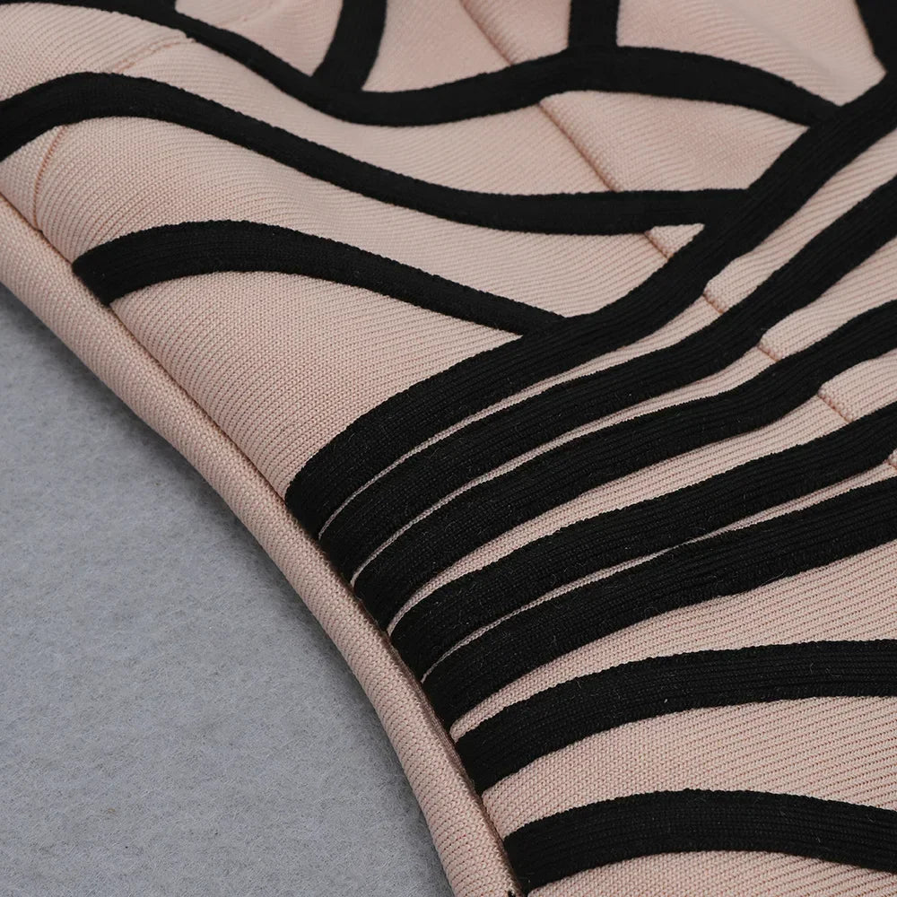 Asymmetric Line Bodycon Midi Dress