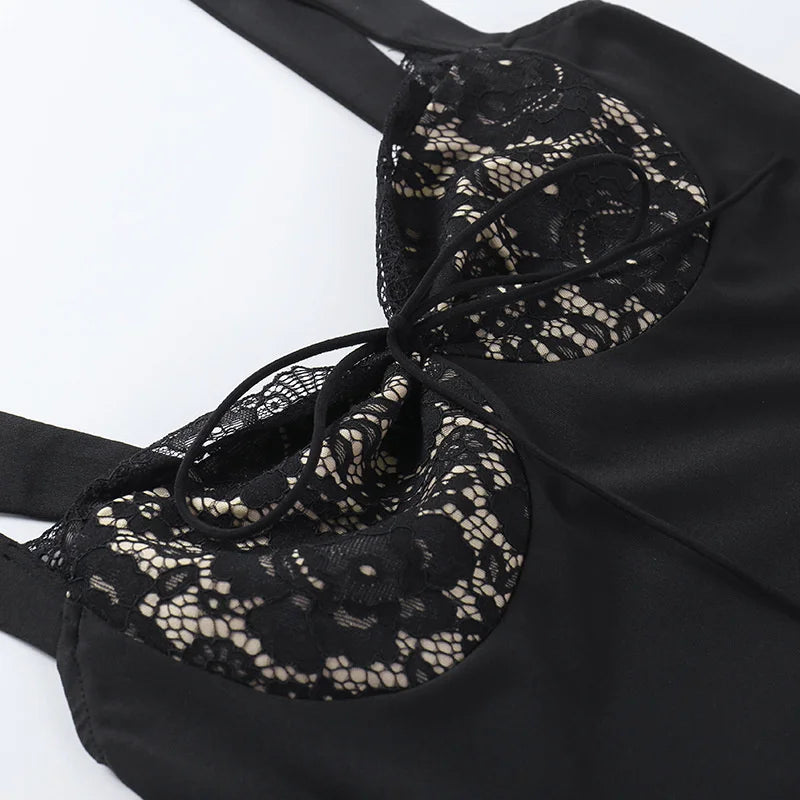Lace Bust Slip Mini Dress