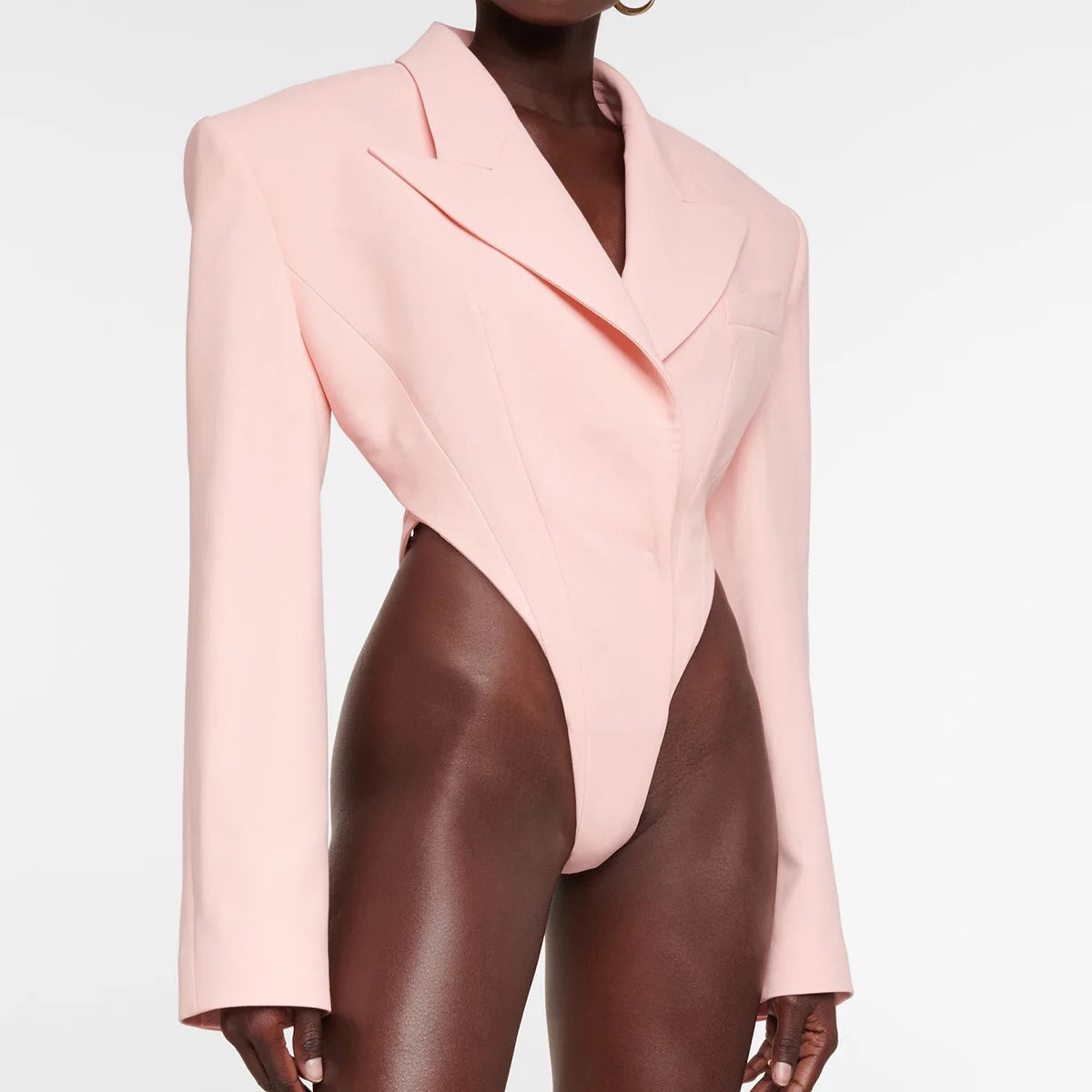 Blush Power Blazer Bodysuit