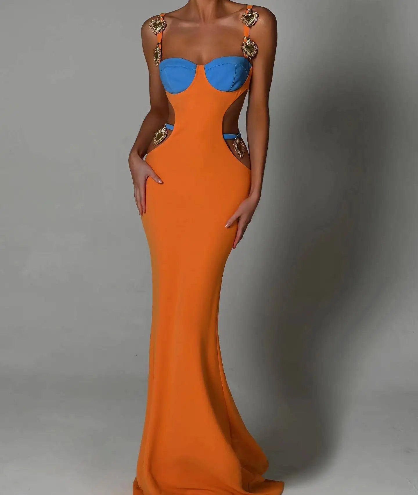 Cut-Out Corset Maxi Dress