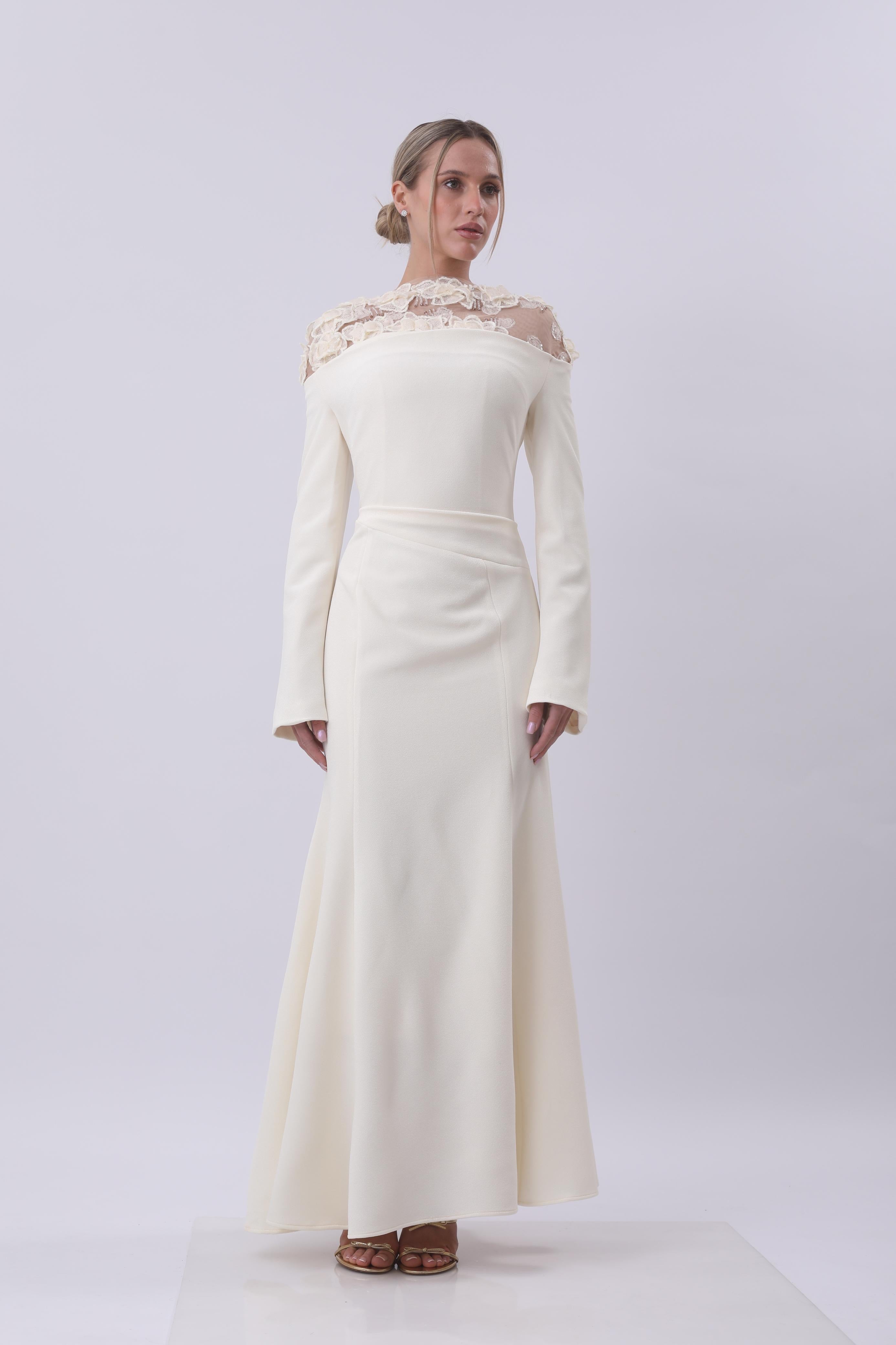 Ivory Blossom Elegance Gown