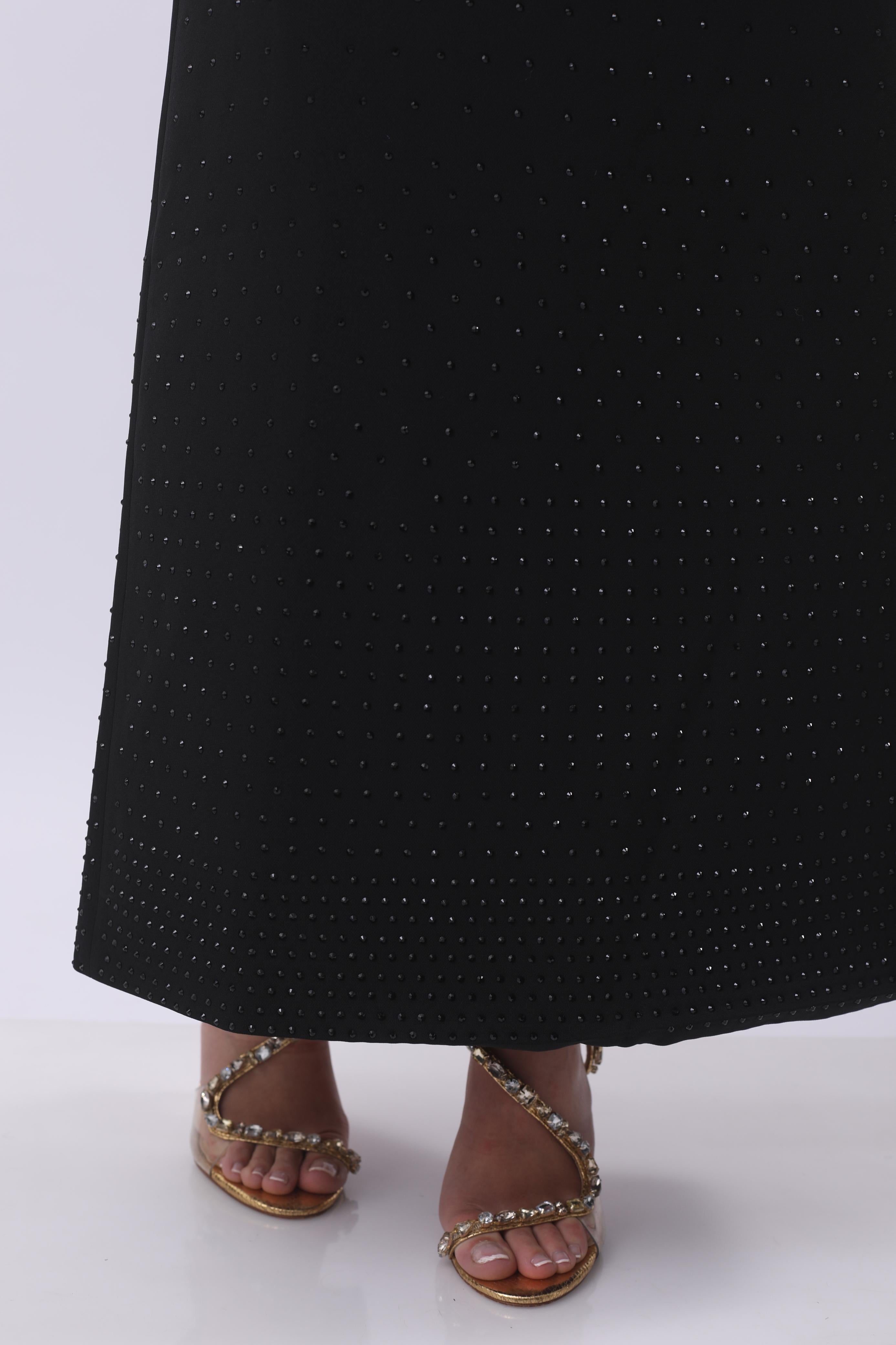 Midnight Noir Crystal Gown