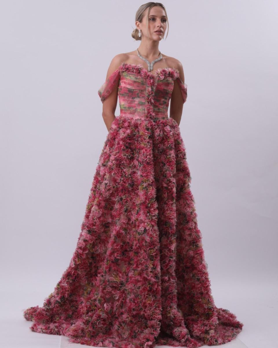 Blossom Couture Strapless Gown