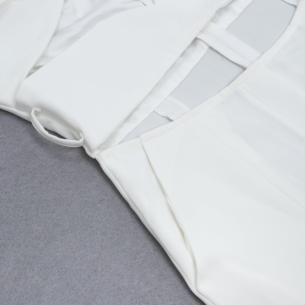 Black and White Cut Out Jumpsuit | Backless Tie-Waist Jumpsuit with Adjustable Straps for Clubwear & Summer Events MYLINE