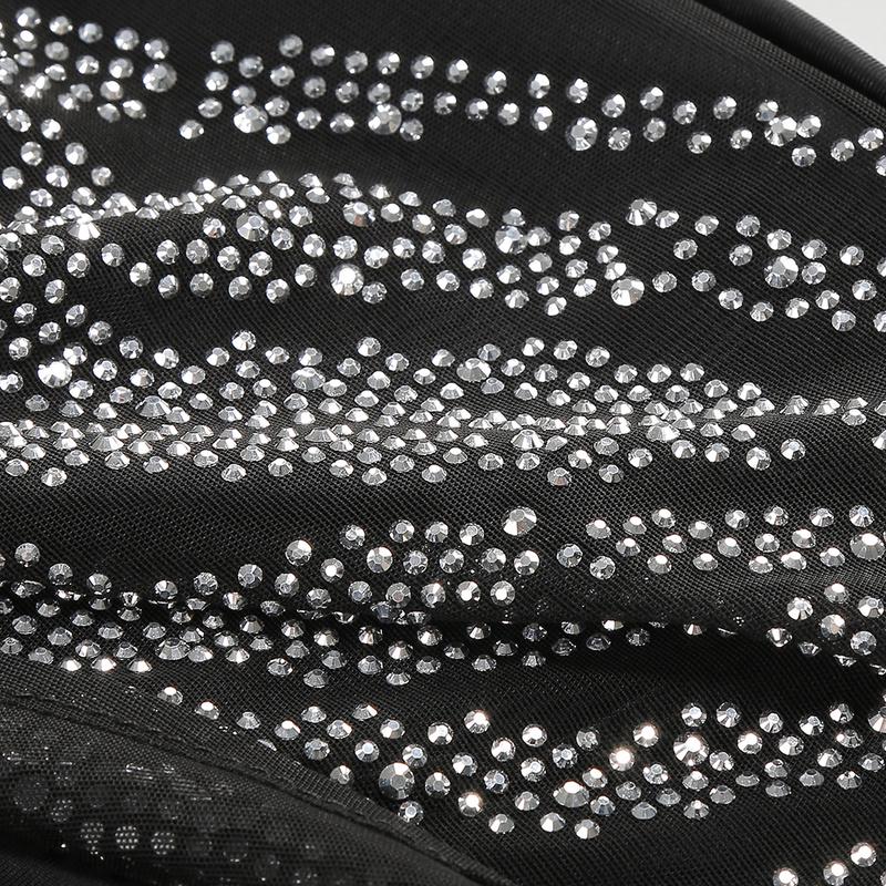 Rhinestone One Sleeve Jumpsuit | Glamorous Crystal Knot Waist Party Outfit MYLINE