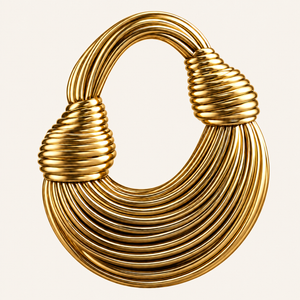 MY LINE Accessories sculptural gold bag