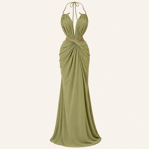 MY LINE Dresses olive maxi dress