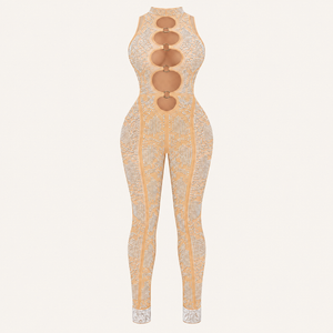 MY LINE Jumpsuits crystal cut-out jumpsuit