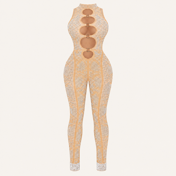 MY LINE Jumpsuits crystal cut-out jumpsuit