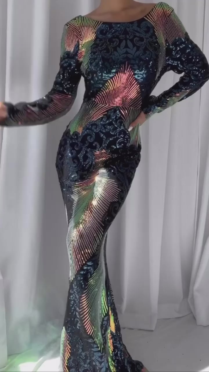Radiant Allure Sequin Maxi Gown